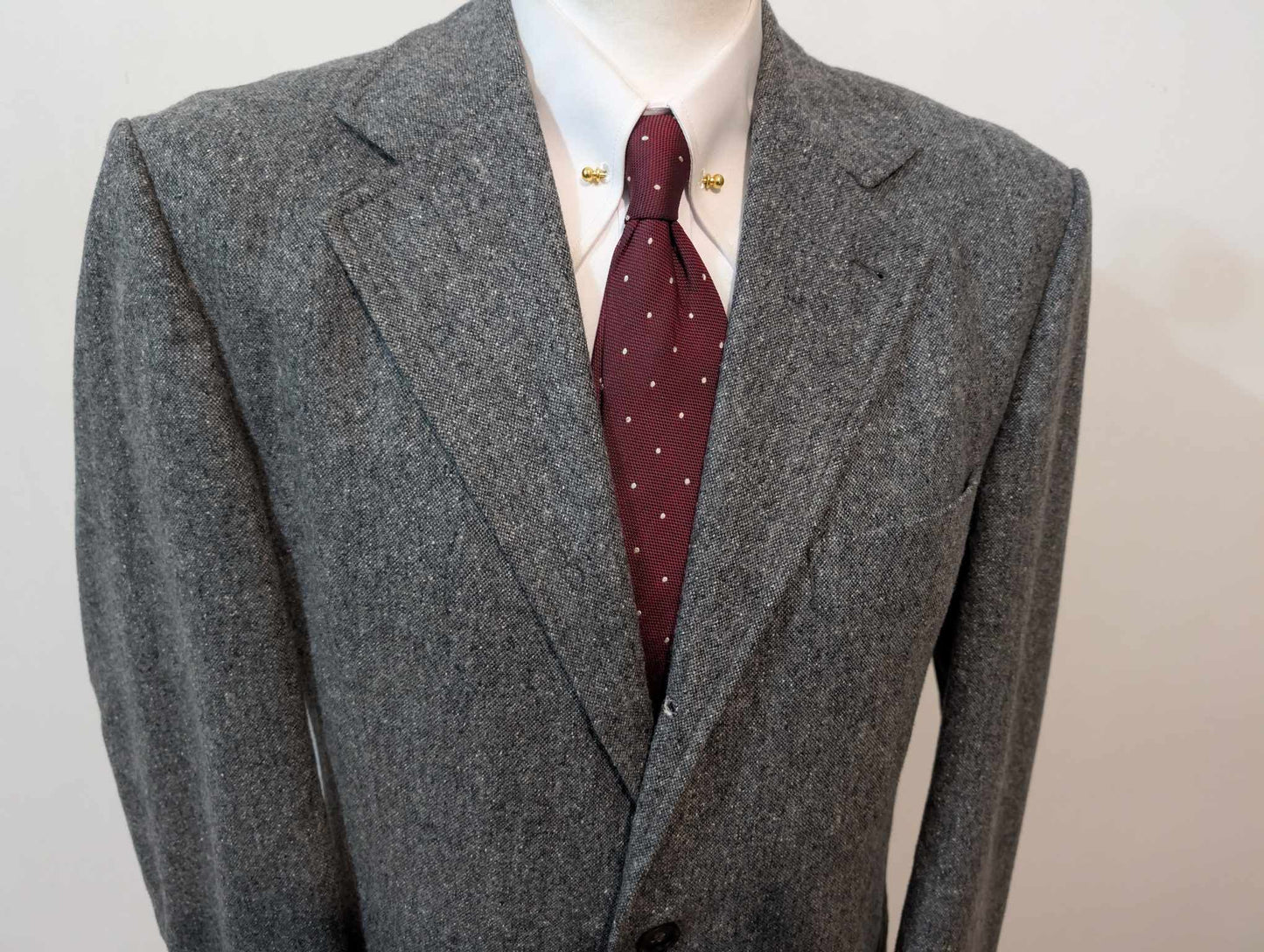 Rarissime costume gris en tweed