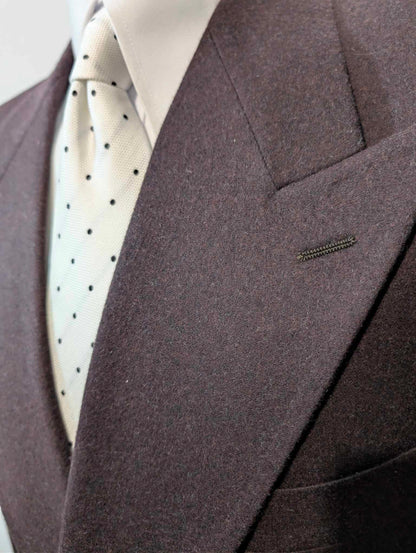 Außergewöhnlicher, zweireihiger, violetter Anzug aus schwerem Flanell