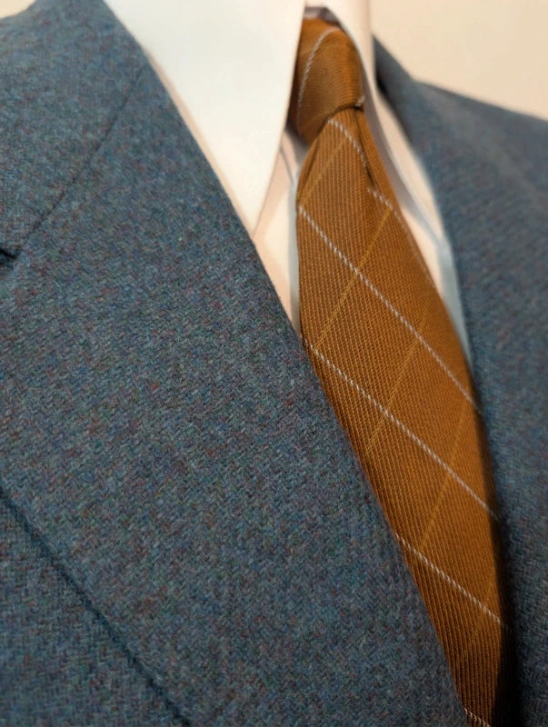 Wunderschöne blaue Tweedjacke