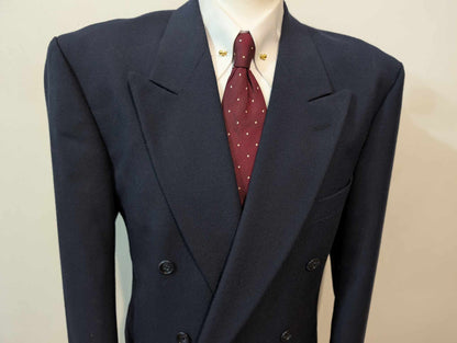 Chouet costume croisé bleu marine en laine