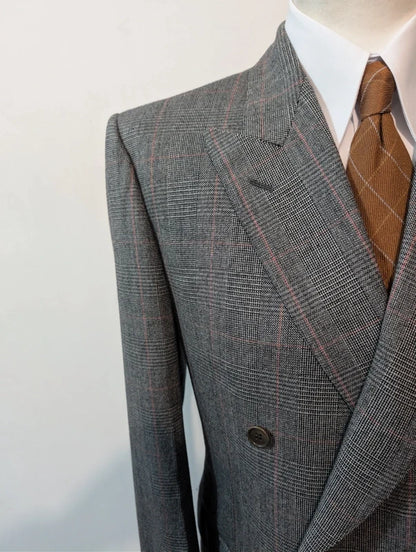 Magnifique costume croisé en flanelle