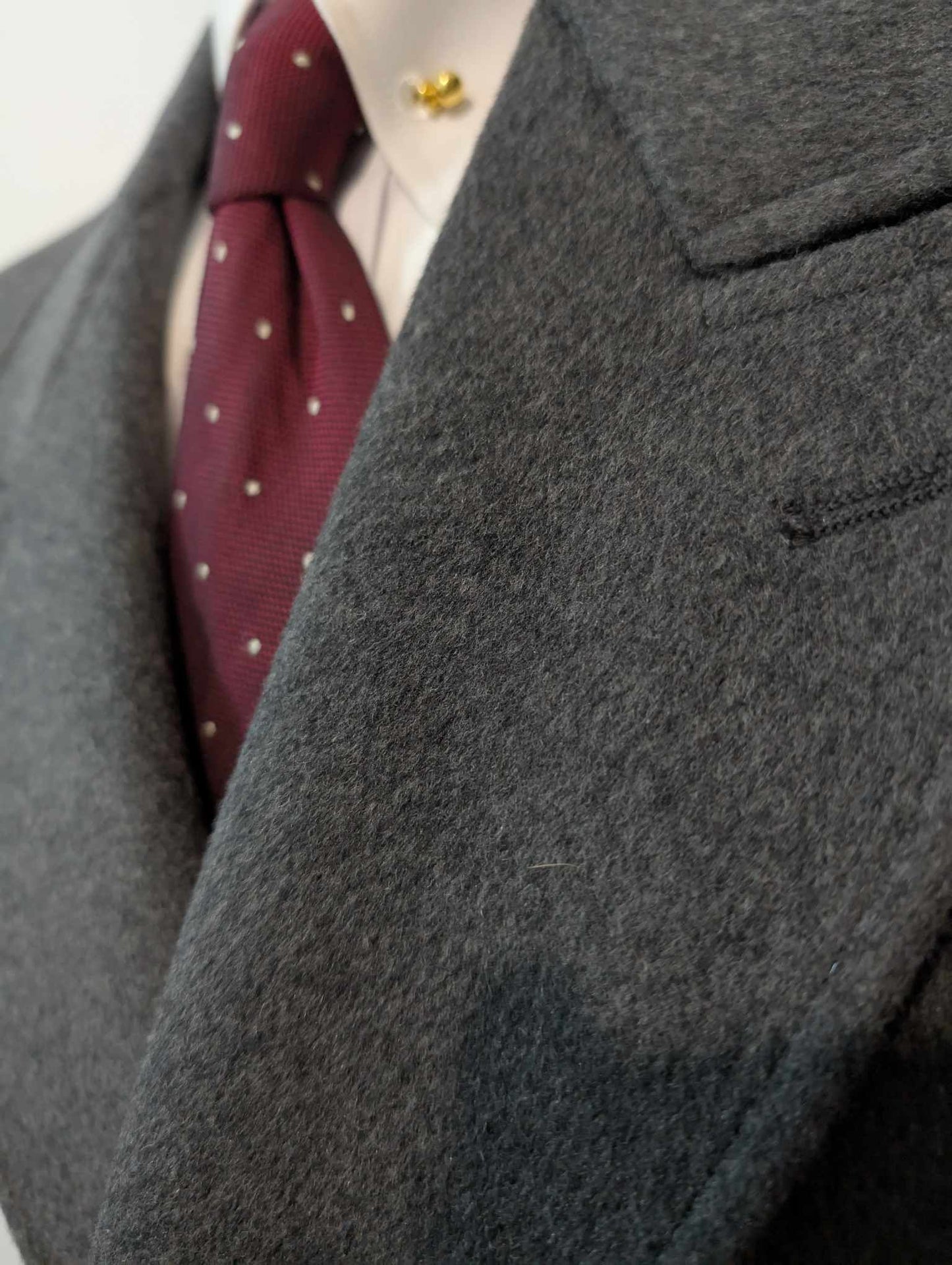 Exceptionnel manteau croisé gris