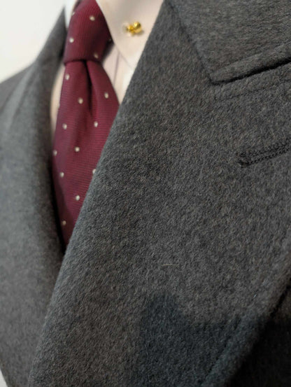Exceptionnel manteau croisé gris