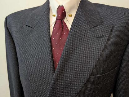 Sublime costume croisé bleu marine en laine