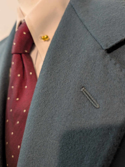 Mignonne veste verte bleu en flanelle de laine