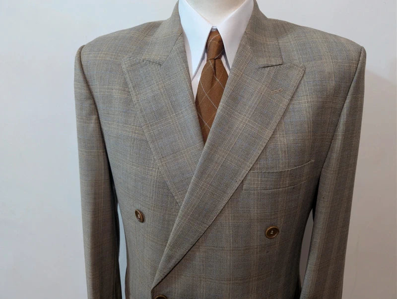 Fabelhafter grauer Zweireiheranzug aus Wolle