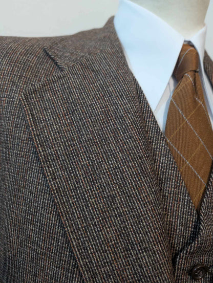 Génial costume 3 pièces marron en tweed