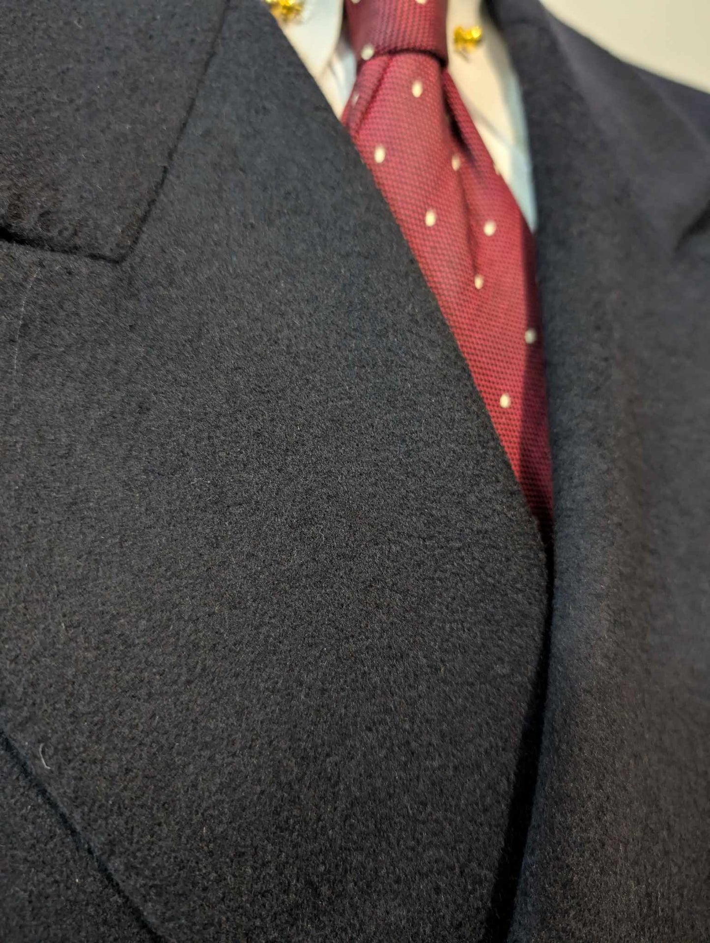 Exceptionnel manteau croisé bleu marine