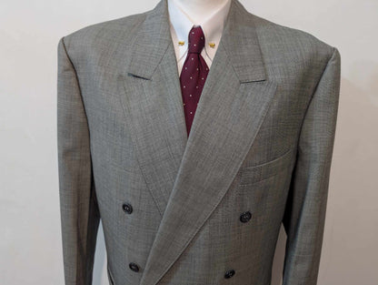 Magnifique costume croisé gris anthracite en laine