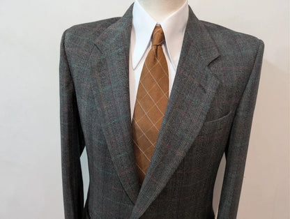 Ancien costume gris a carreaux en laine