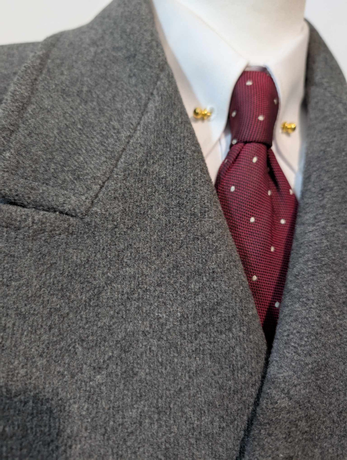 Ancien manteau croisé bespoke en laine épaisse