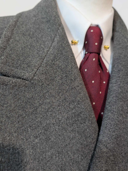 Ancien manteau croisé bespoke en laine épaisse