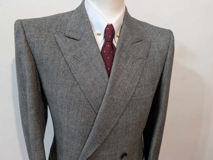 Ancien costume croisé bespoke en flanelle