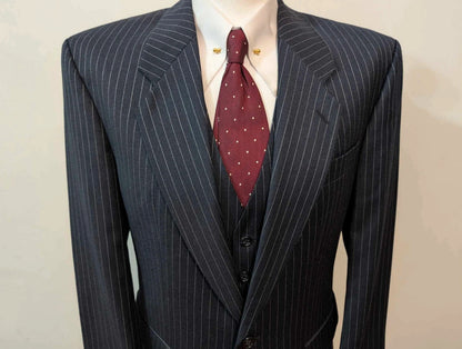 Fabuleux costume 3 pièces pinstripe en laine