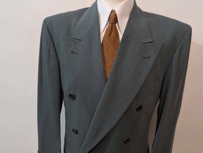 Legendärer grüner, zweireihiger Wollanzug