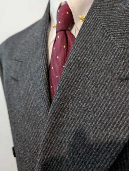 Fantastique costume croisé en flanelle de laine