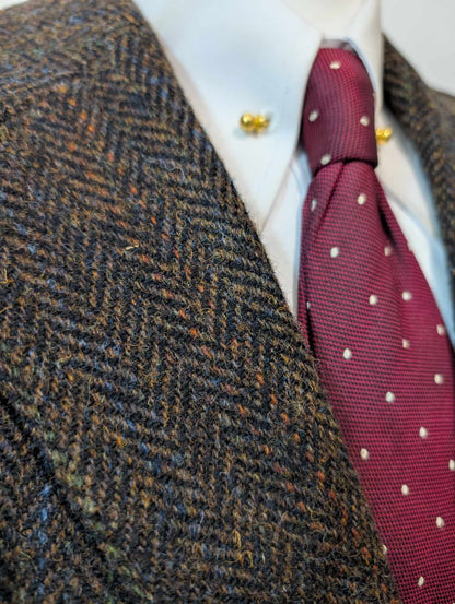 Légendaire veste marron Harris tweed
