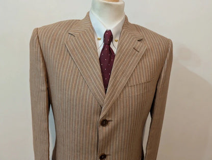 Chouet costume beige marron en lin
