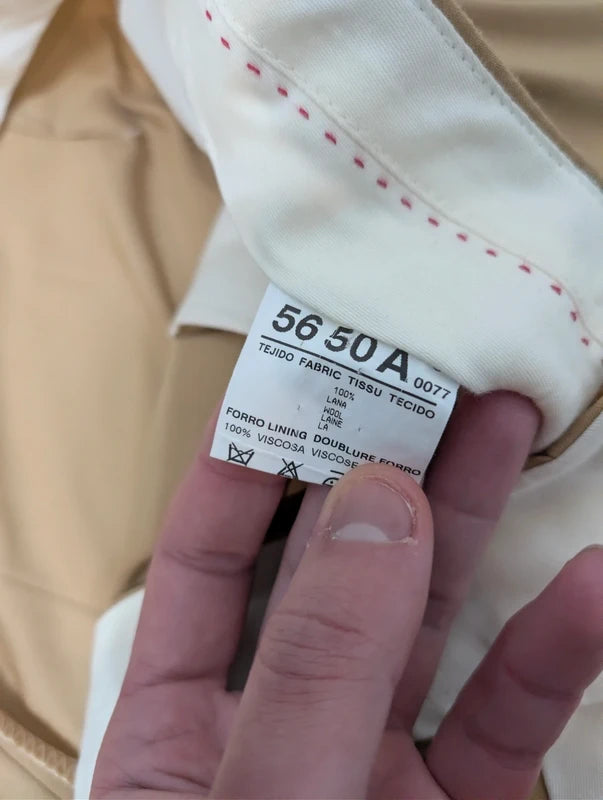 Größe 50FR Creme-beige Wollhose