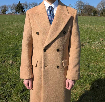 [Edition limité] Manteau croisé Camel en Laine/Alpaga