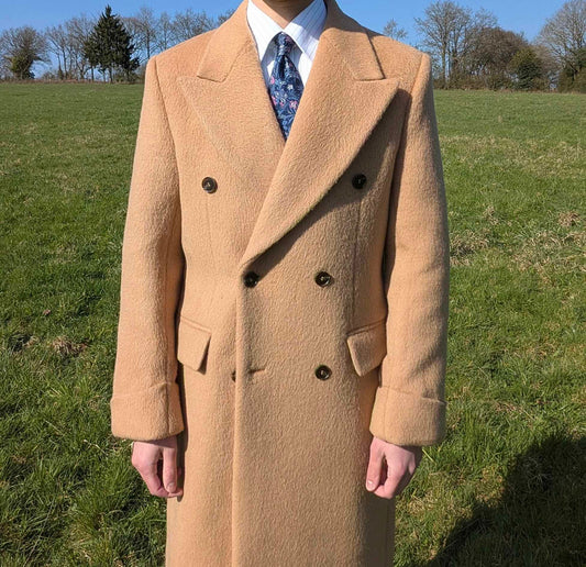 [Edition limité] Manteau croisé Camel en Laine/Alpaga