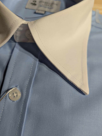 Cotton blend French collar shirt