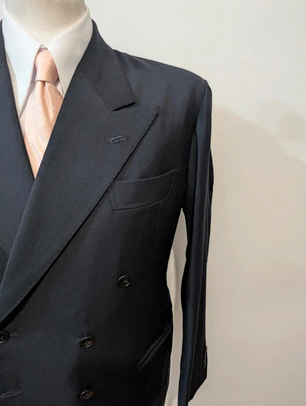 Bespoke navy pinstripe suit