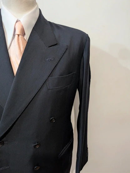Bespoke navy pinstripe suit