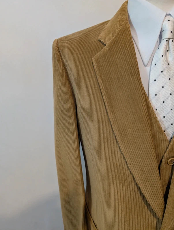 Génial costume 3 pièces marron en velours