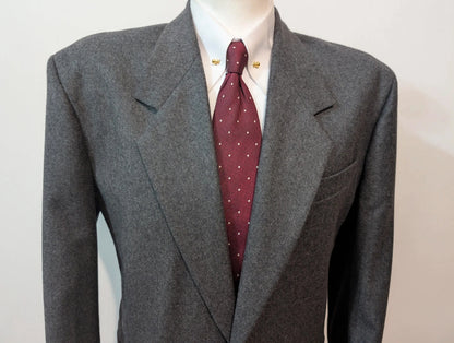 Magique costume gris en flanelle de laine