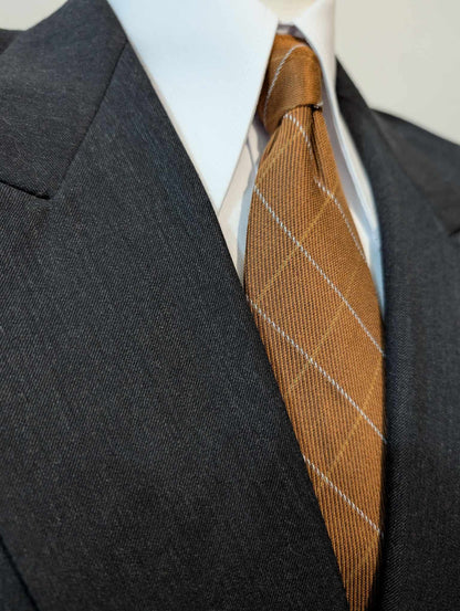 Magnifique costume croisé gris en laine