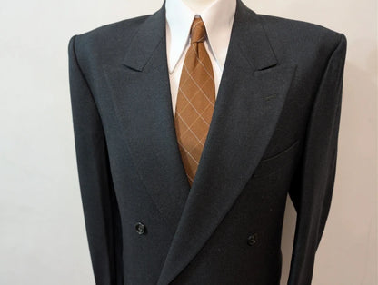 Fabuleux costume croisé gris en laine