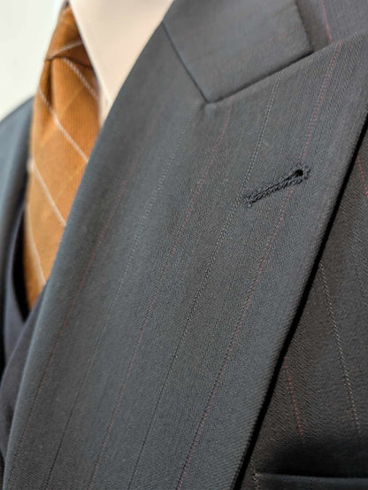 Géant costume croisé pinstripe en laine