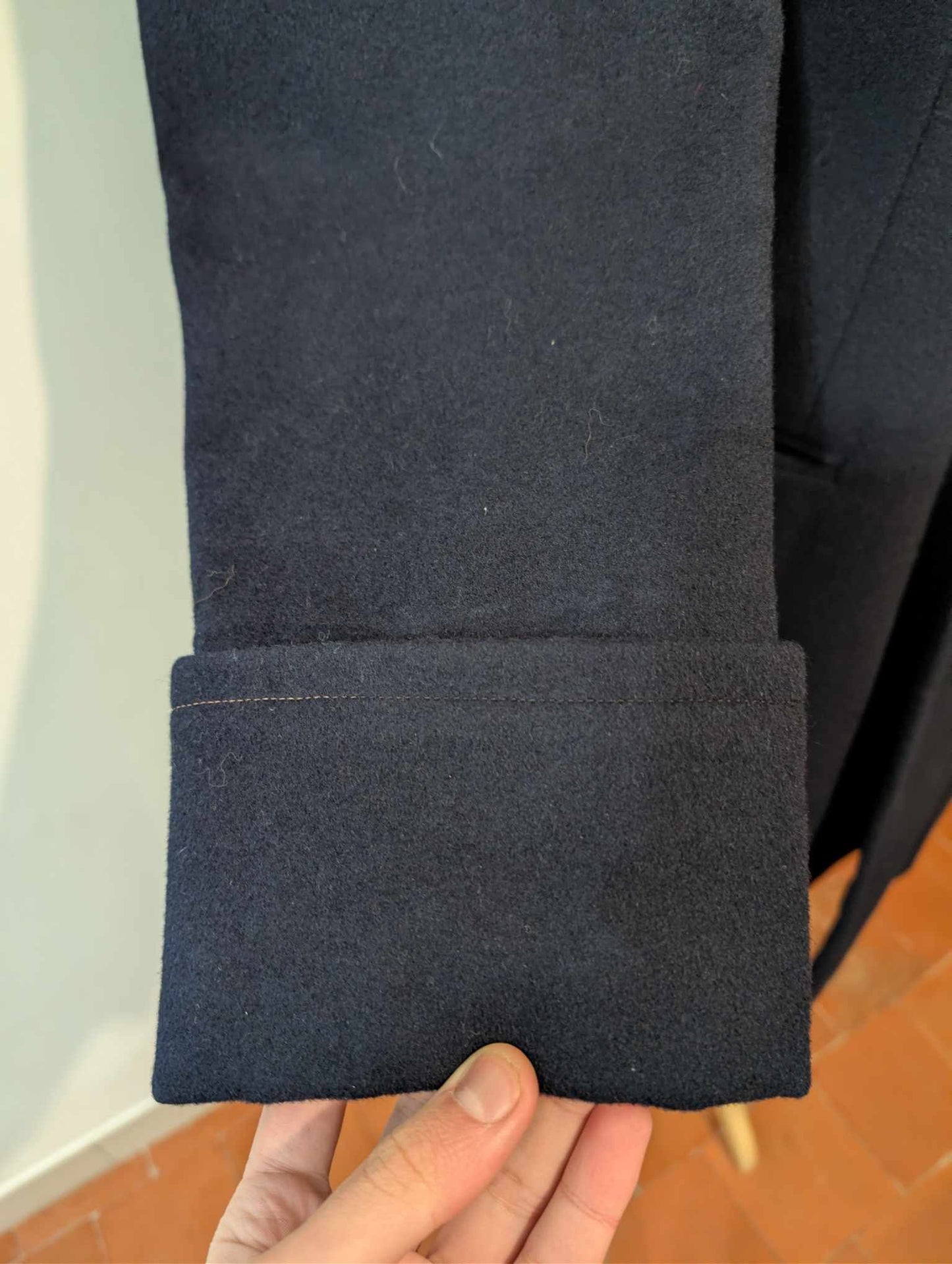 Exceptionnel manteau croisé en laine