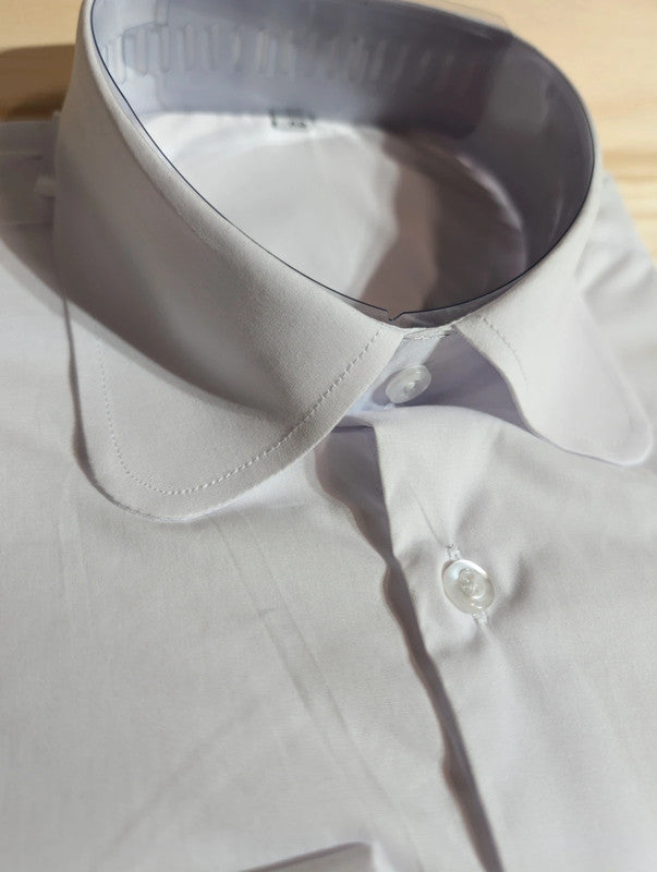 Cotton shirt with 10cm American collar