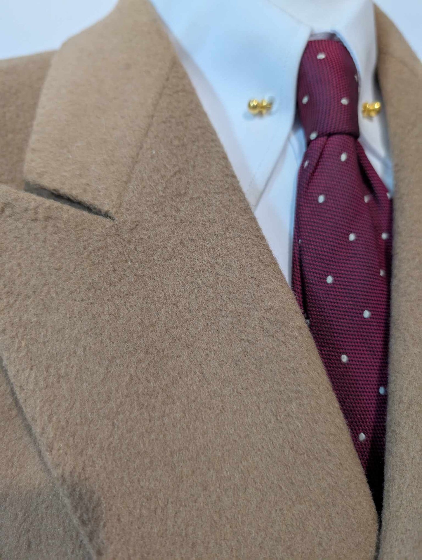 Lumineux manteau croisé camel en laine
