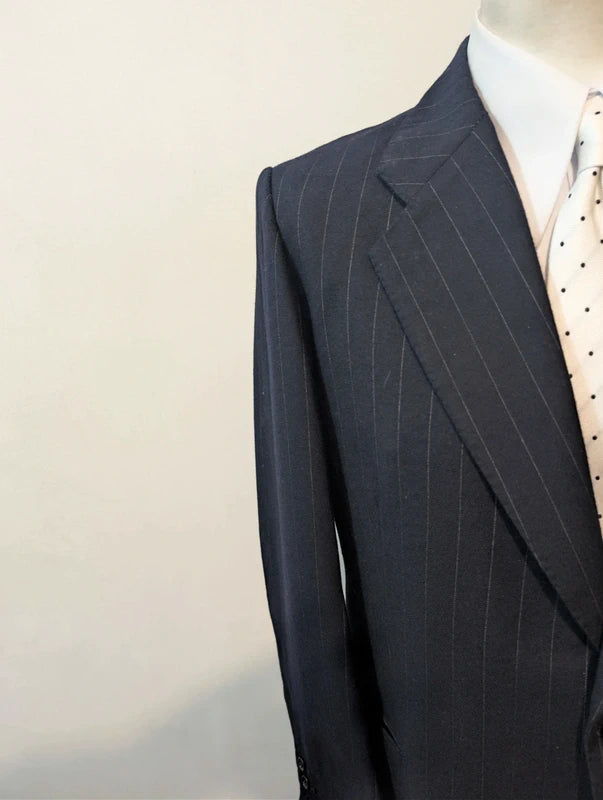 Magnifique costume pinstripe en flanelle lourde