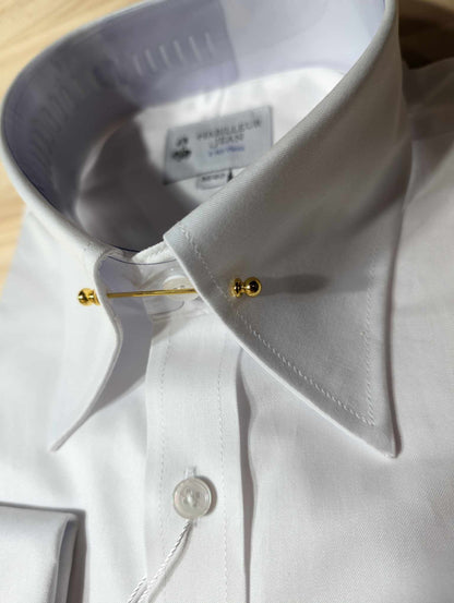 Double-twisted French collar shirt