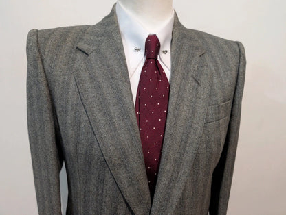 Sublime costume gris en flanelle