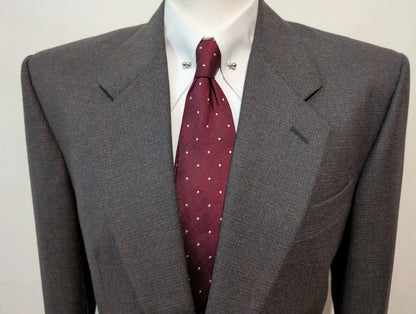 Sublime costume gris vert en flanelle de laine