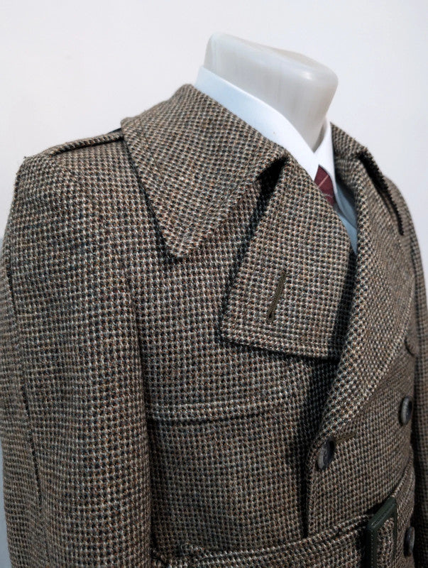 Mignon manteau trench en tweed