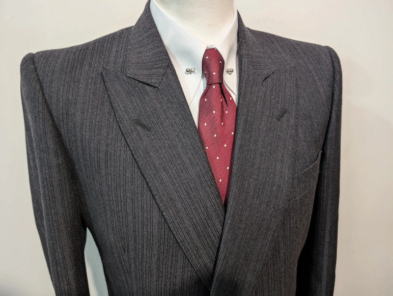 Wicked Grey Flannel Double Breasted Suit