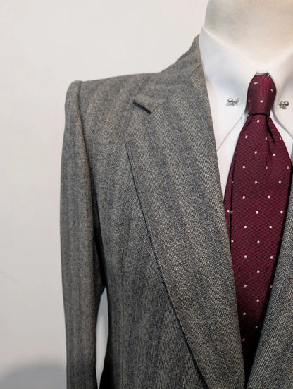 Sublime costume gris en flanelle
