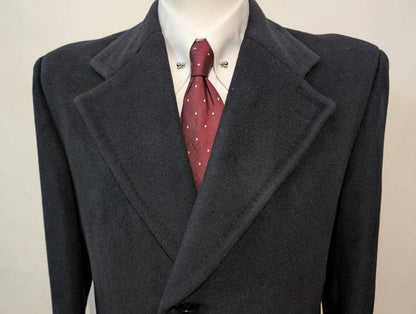 Magnifique manteau bleu marine en cachemire