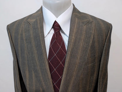 Sympathique Costume gris marron en laine légère