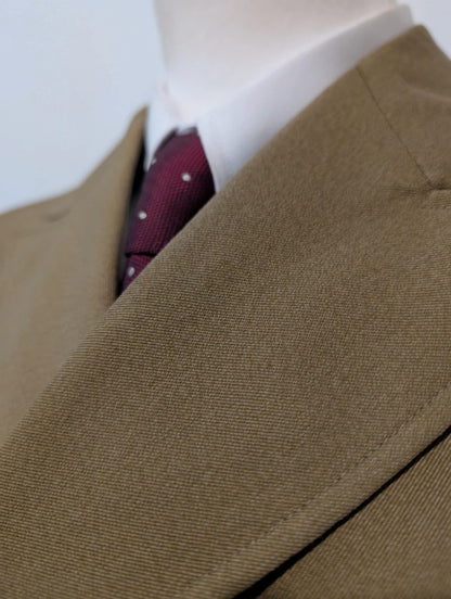 Magnifique manteau croisé marron kaki en laine