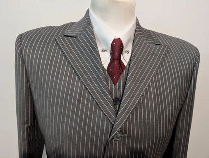 Méchant costume 3 pièces  pinstripe en laine