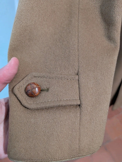 Formidable manteau loden camel en laine