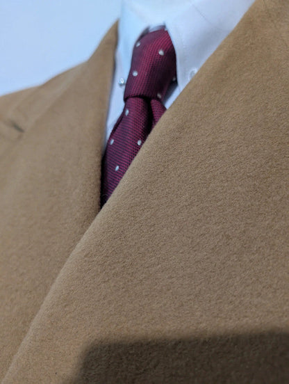 Légendaire manteau croisé Camel en laine
