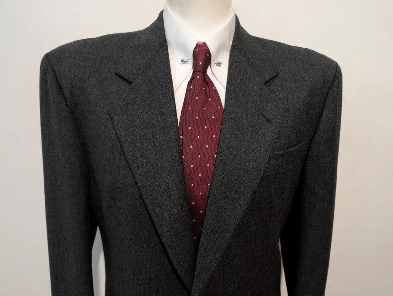 Sublime costume gris en flanelle de laine